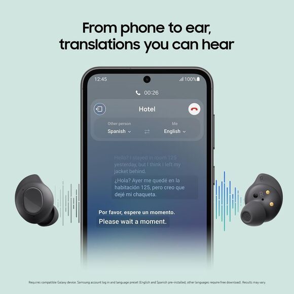 Samsung Galaxy Buds FE True Wireless Earbuds, Graphite
